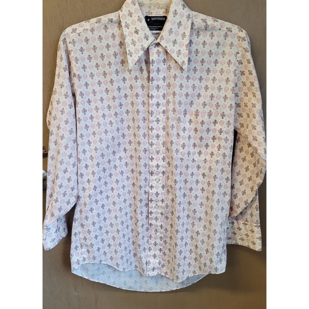 Vintage Kentfield‎ Charisma Men's Dagger Collar Button Down Shirt Sz. 15 1/2-32